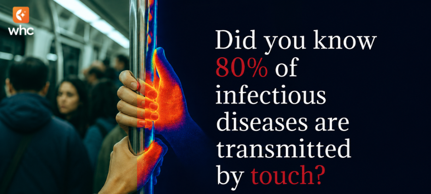 80% of infectious diseases spread by touch