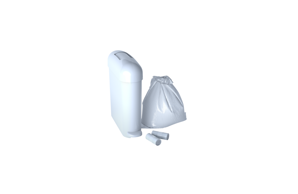 An Invizi Touch sanitary dispenser installed in a clean washroom.